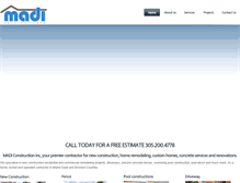 Tablet Screenshot of madiconstruction.com